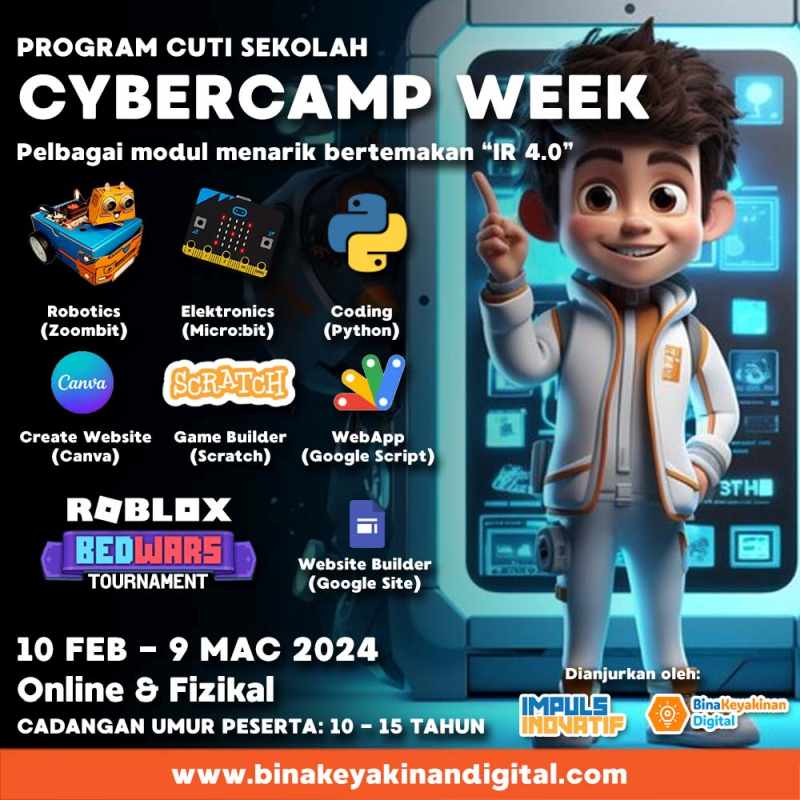 Program Cuti Sekolah Cybercamp Feb Mac 2024
